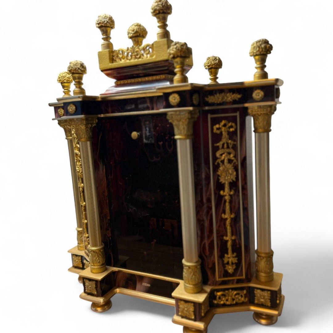 セイコー SEIKO クォーツ 置時計 アンティーク調 ゴールド 0828