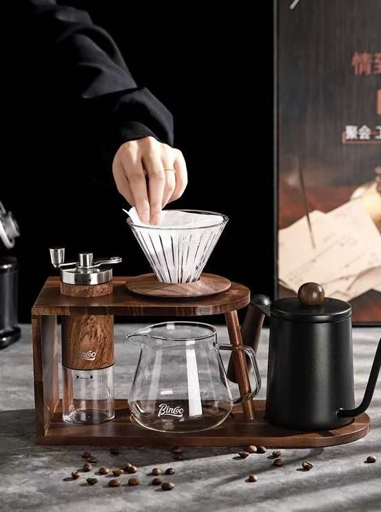 コーヒーマシンハンドドリップコーヒーポットセットコーヒー豆ミル家庭用コーヒーマシンハンドドリップコーヒー器具セット