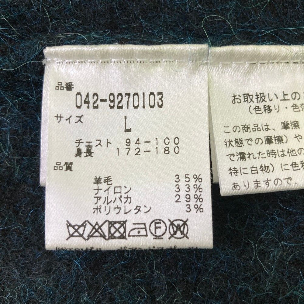 サイズ：L ST ANDREWS セントアンドリュース  アルパカ混 長袖ニットセーター チェック柄 グリーン系 [240101420883] ゴルフウェア メンズ ストスト サイズ：L ST ANDREWS セントアンドリュース アルパカ混 長袖ニット