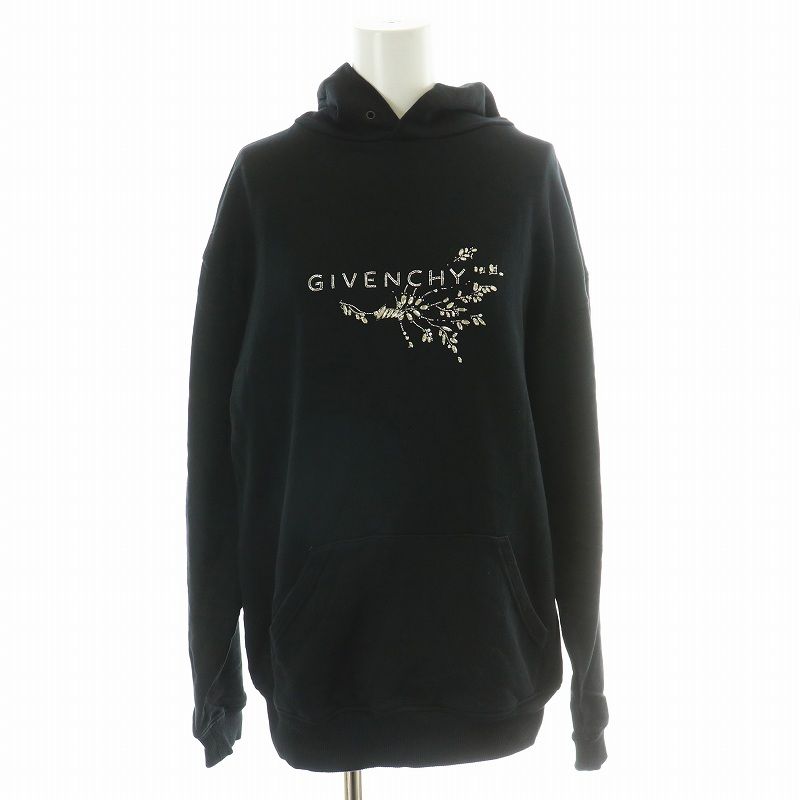 【GIVENCHY】ラインストーン付 スウェット フーディー ジバンシィ GIVENCHY crystals embroidered hoodie スウェット