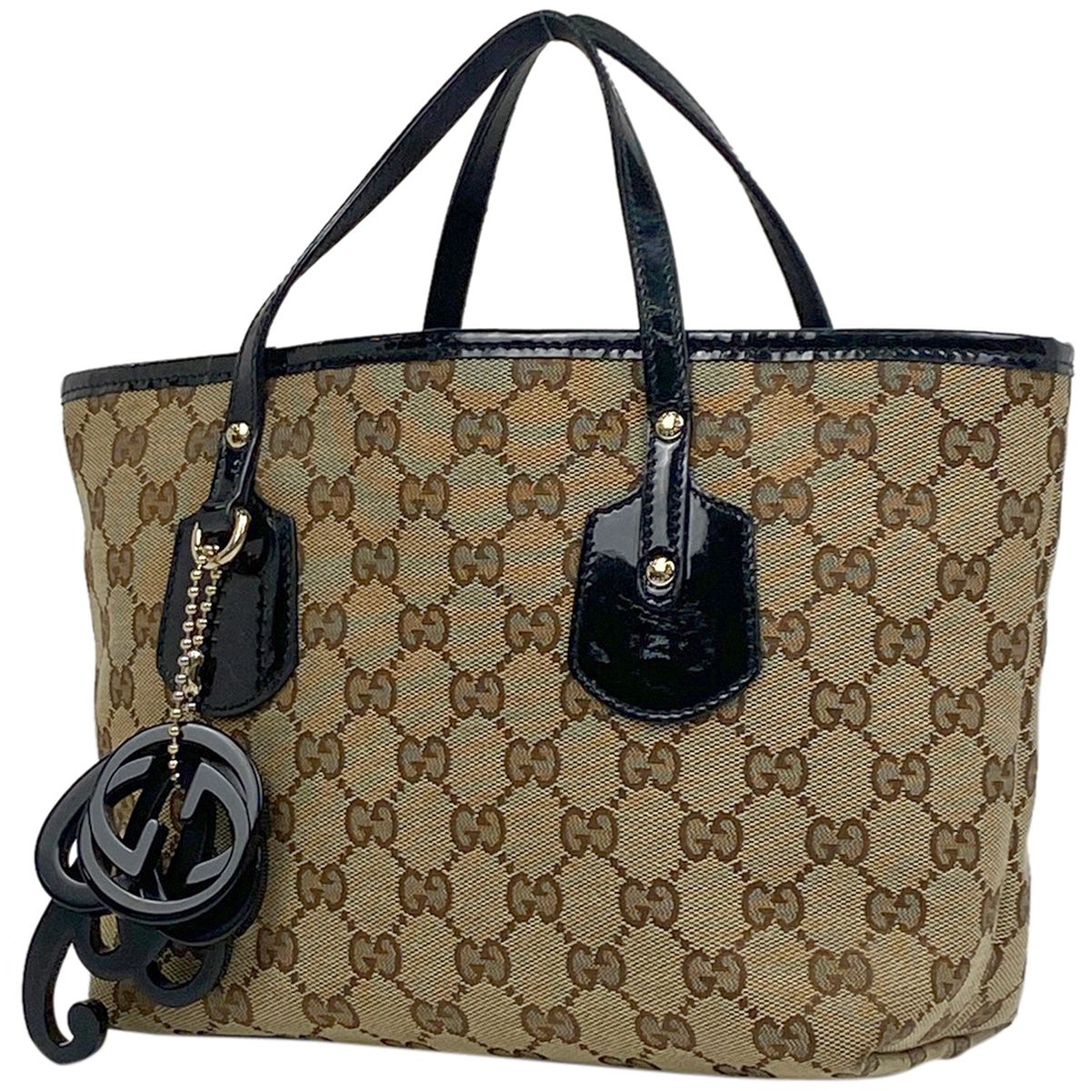 GUCCI グッチ GG柄 ロゴマーク キャンバス エナメル アクセサリー 