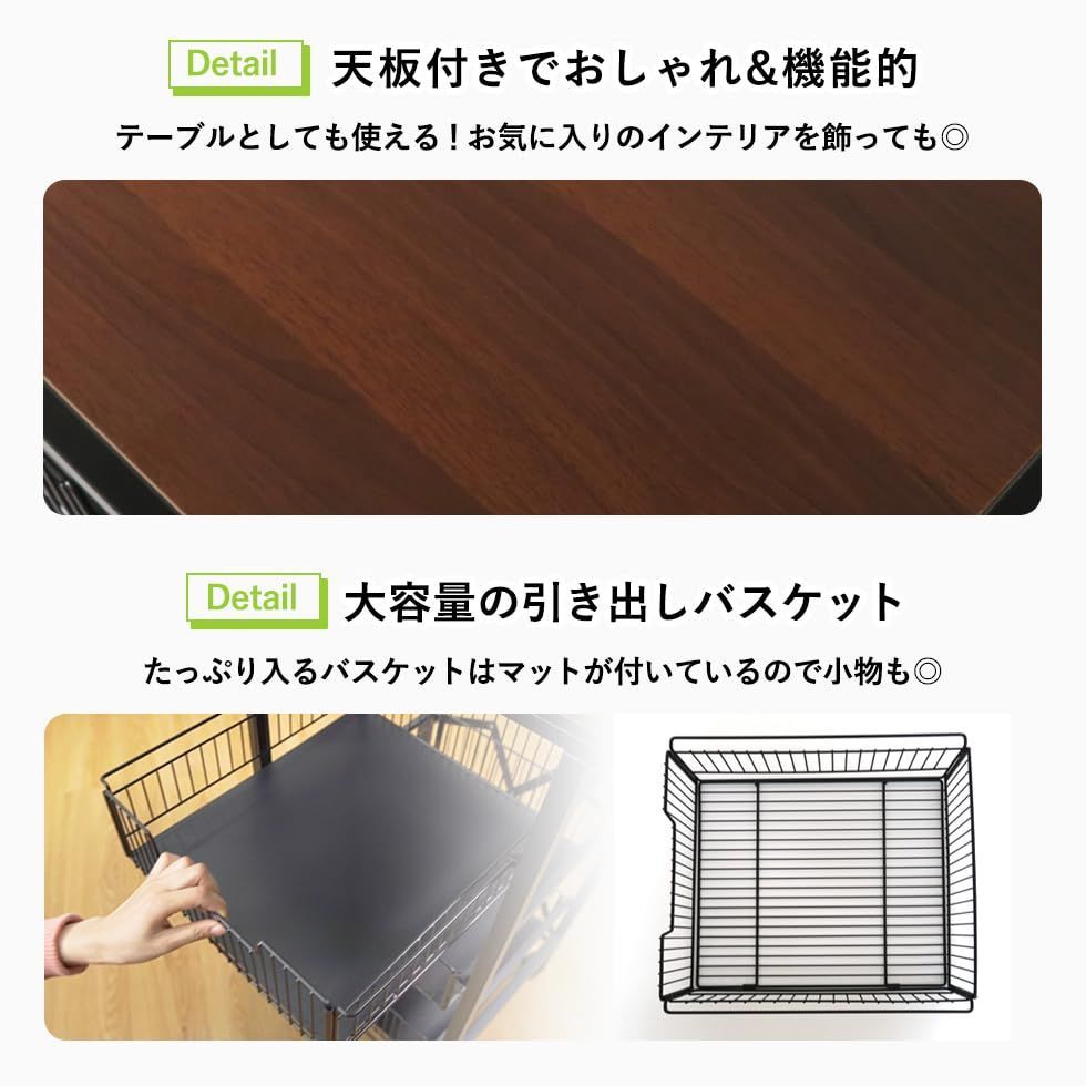 5段 オープンラック スチールラック 折りたたみ引き出しラック オフィス キッチン プリンター台 E-WIN ブラウン T5-BR MARWIL-DEMENAGEMENTS_CH