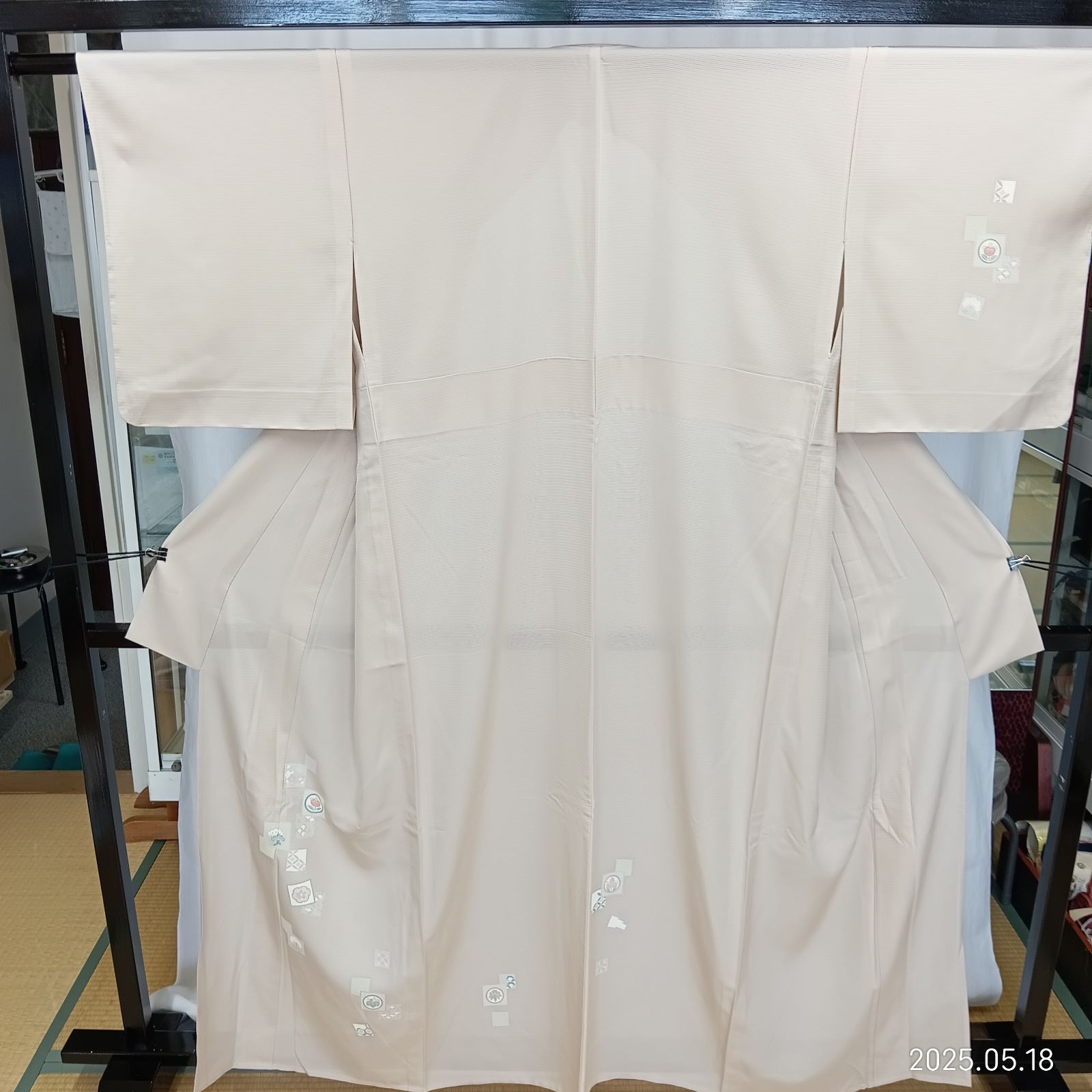 一部しつけ付き 正絹 絽 附下 身丈164cm 裄66㎝ 身幅ゆっくり 20-2357