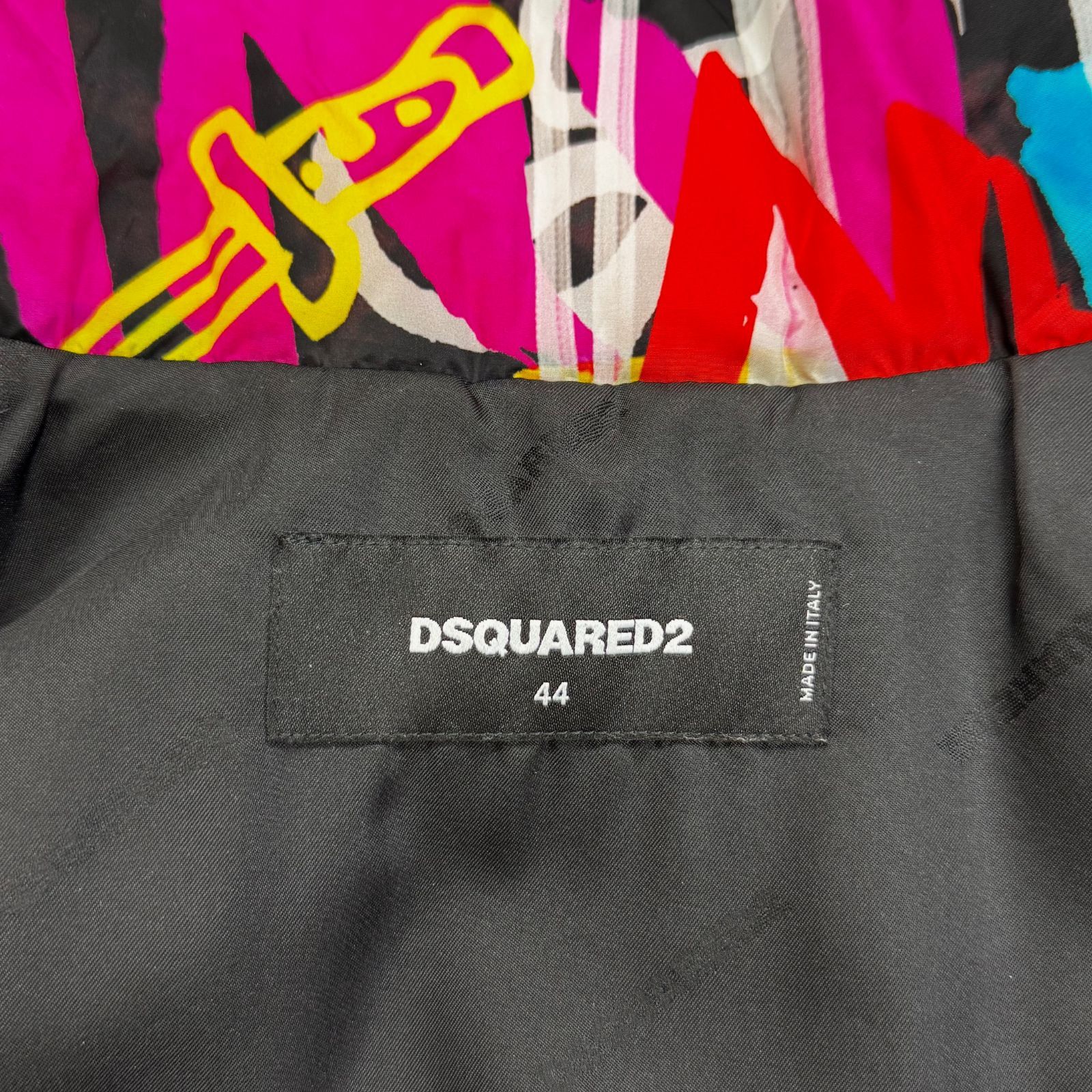 【美品】DSQUARED2 ディースクエアードマルチ ペイント ダウンベスト DSQUARED2 ディースクエアード メンズ ダウンベスト D2 PUFF