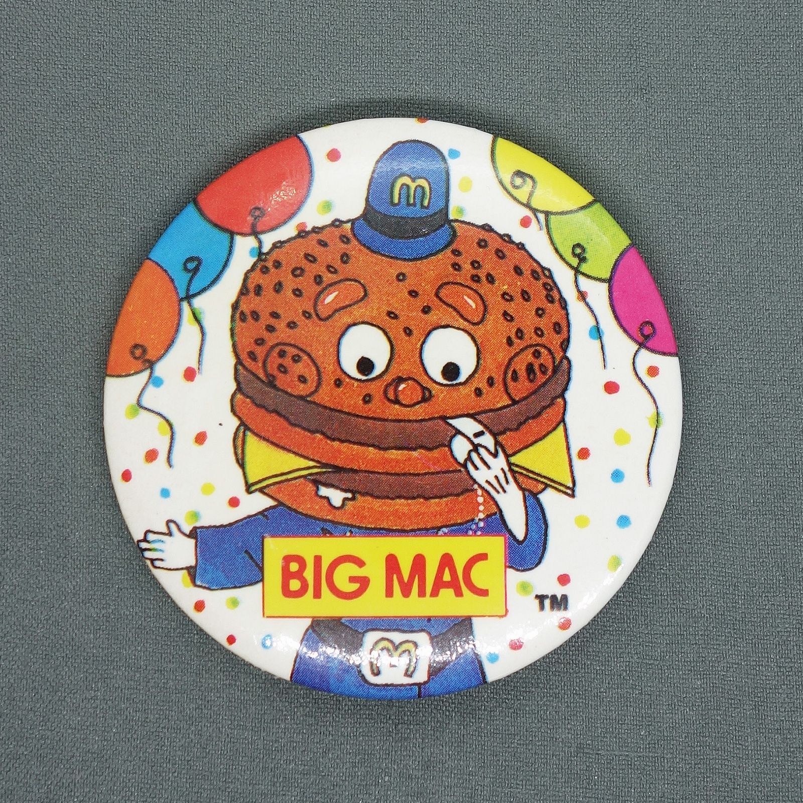 イギリス輸入雑貨 マクドナルド BIG MAC 缶バッジ レトロ ビッグ