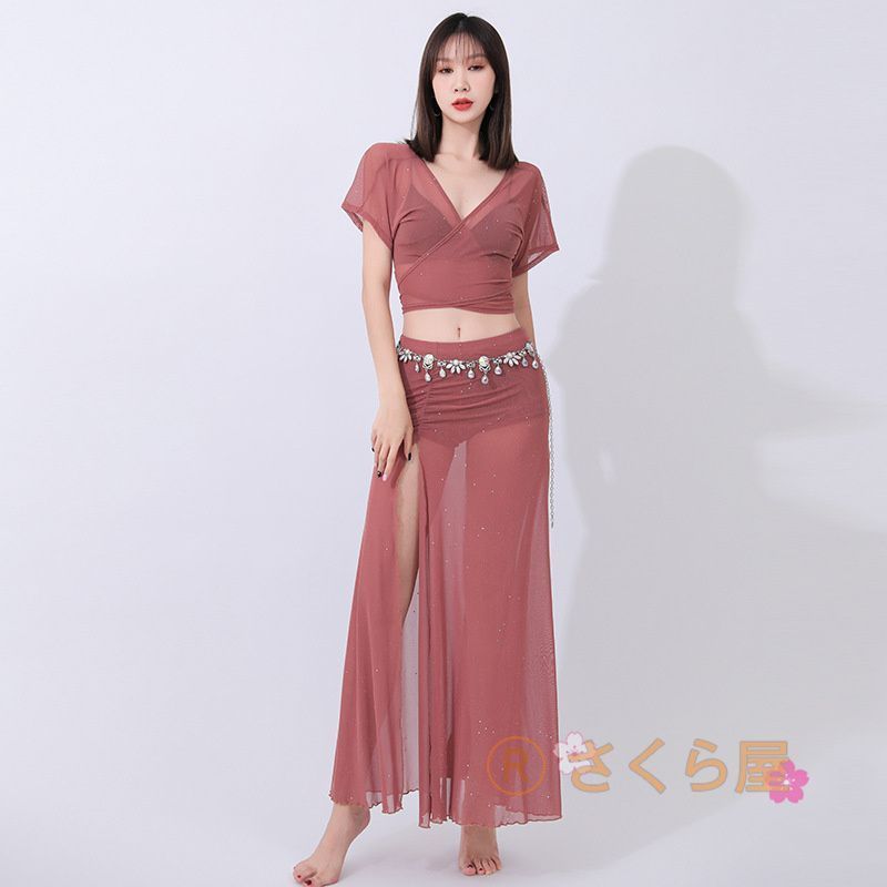 ベリーダンス 社交ダンス衣装 イベント衣装 ダンスウェア ベリーダンス 社交ダンス 練習衣装 豪華ステージ衣装 ベリーダンス衣装 ステージ衣装 レディース ダンス服 セット 衣装 練習服HZQ73