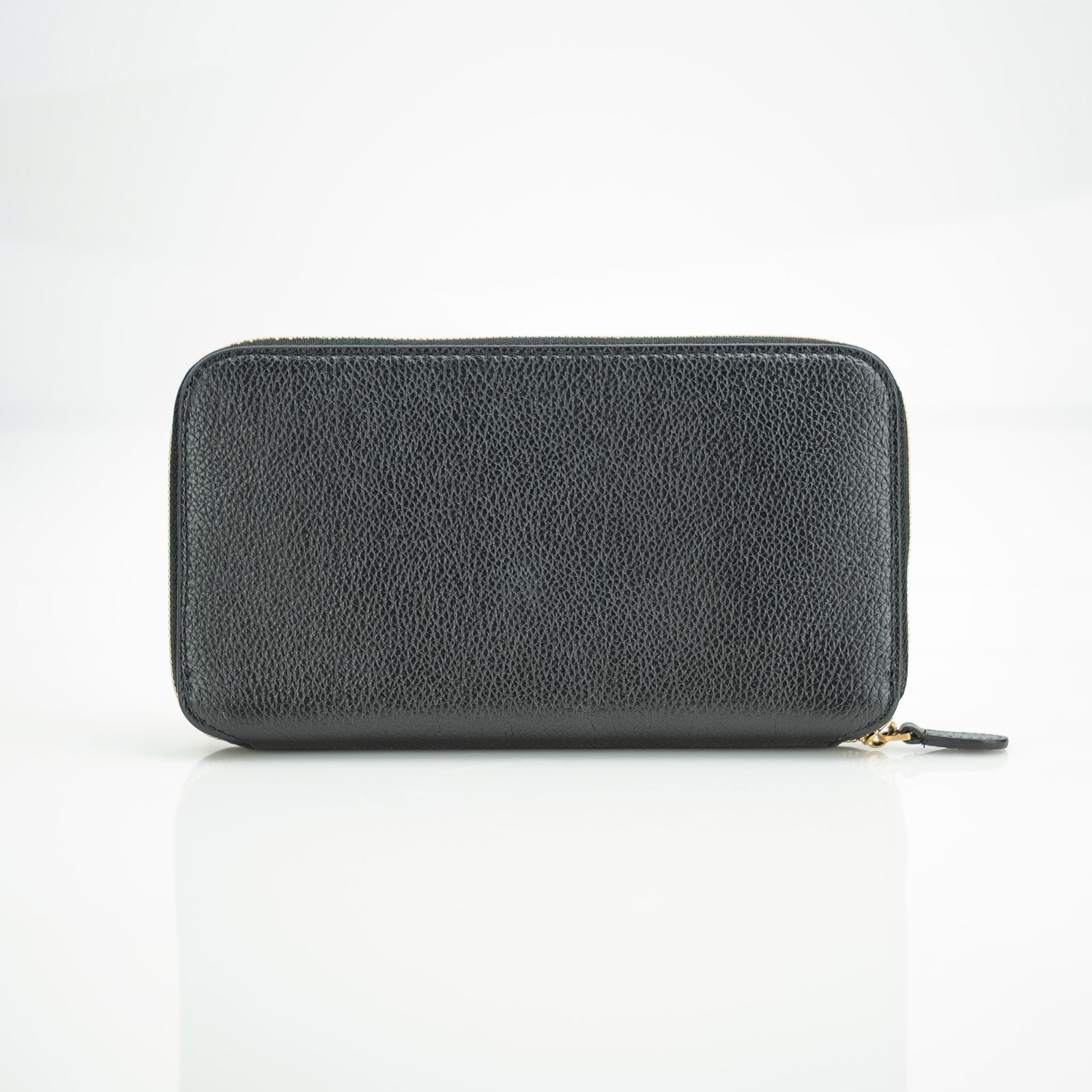 美品　バレンシアガ　ラウンドジップ長財布　白ロゴ×ブラックレザー ◇美品◇バレンシアガ ラウンドジップ長財布 白ロゴ×ブラックレザー