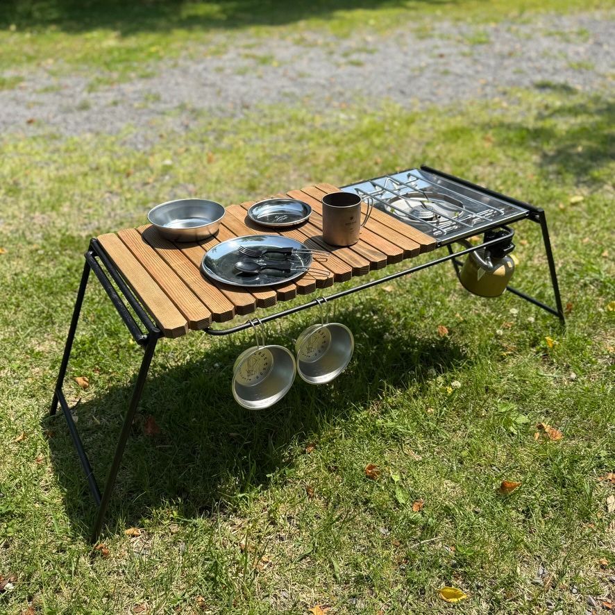 IGT対応 折りたたみ igtテーブル ジャコビーン色-フラットバーナーテーブル IGT対応 折りたたみ igtテーブル ジャコビーン色-フラットバーナー