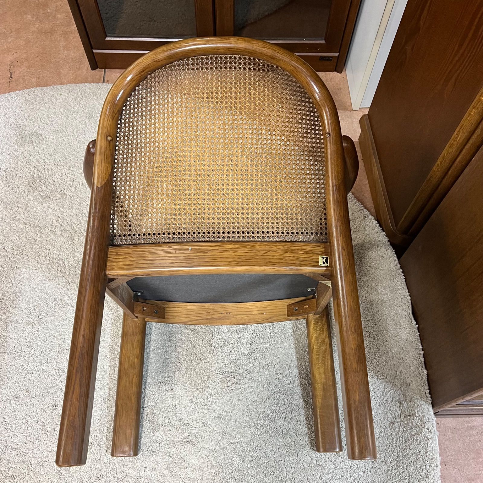 飛騨産業】キツツキ アームチェア ダイニングチェア 椅子 木製 B