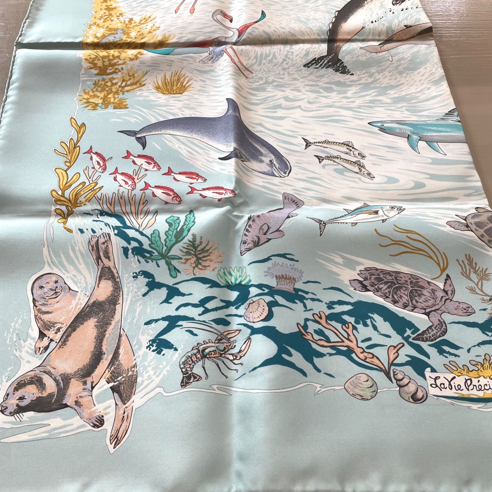 希少 HERMES エルメス カレ90 シルクスカーフ Lavie Precieuse