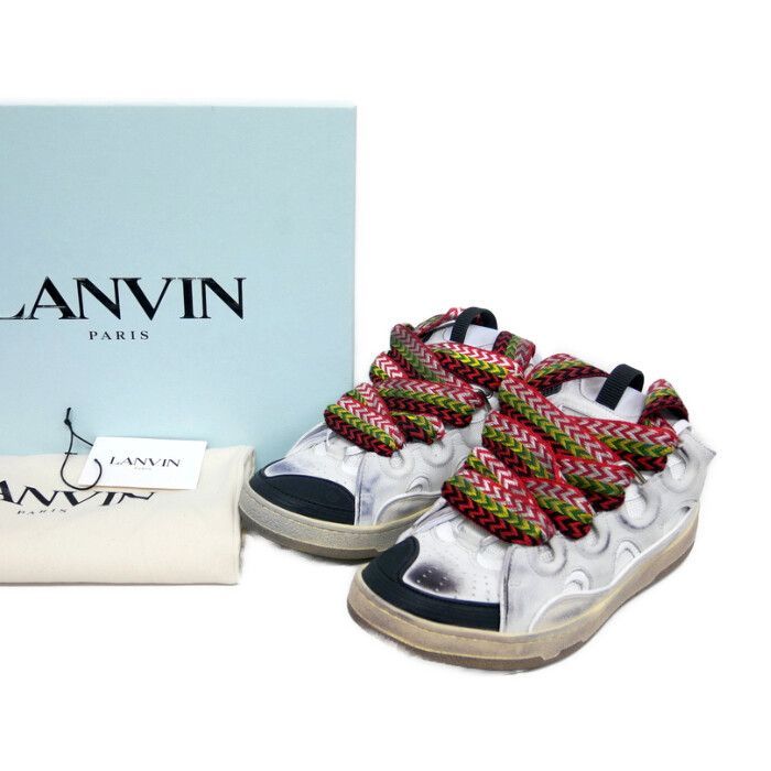 LANVIN ランバン 国内正規 CURB SNEAKERS カーブスニーカー 汚れ加工