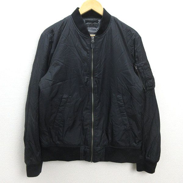 D□ユニクロ/UNIQLO MA1ブルゾン JKT 178772【L】黒/MENS/j112 D□ユニクロ/UNIQLO MA1ブルゾン JKT 178772【L】黒/MENS/j112