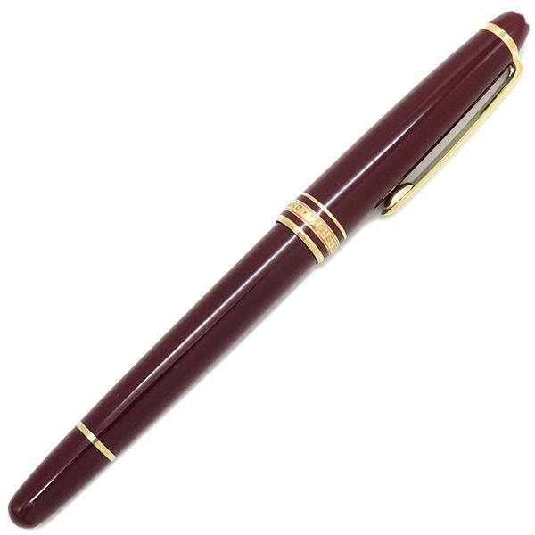 モンブラン Montblanc ボールペン ローラーボール マイスターシュテュック ゴールドコーティング クラシック GP プレシャスレジン ボルドー×ゴールド インク切れ 12785