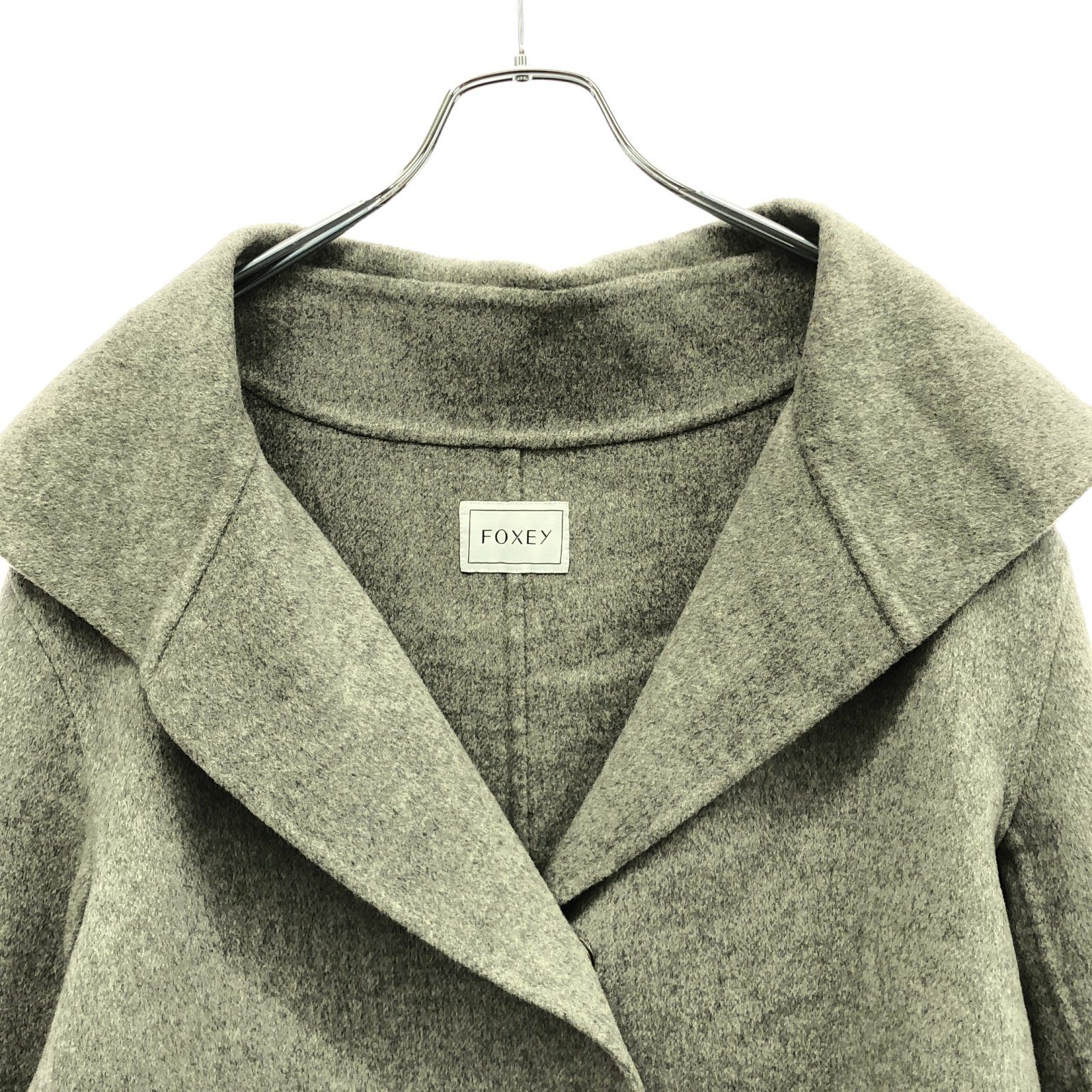 フォクシー FOXEY その他コート ロングコート グレー カシミヤ