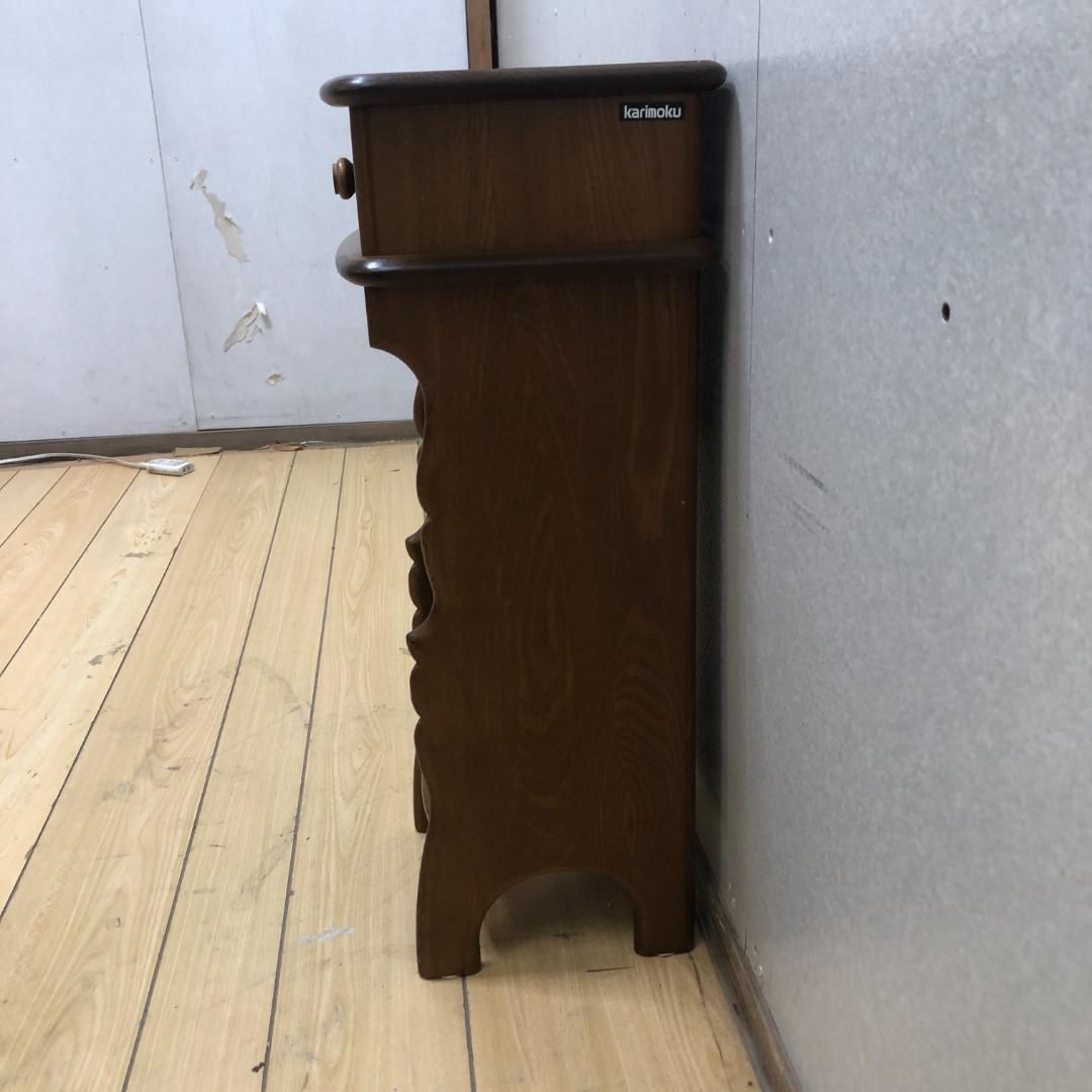 美品 カリモク家具 karimoku 電話台 飾り棚 オールドカリモク