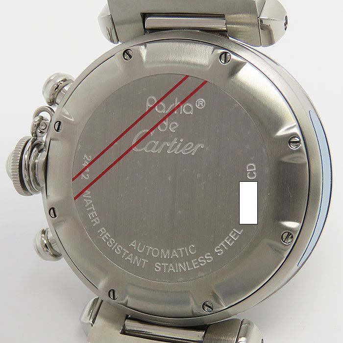 カルティエ パシャC クロノグラフ 自動巻 ステンレス ボーイズ Cartier PashaC W31048M7 SS Cal.2894-2 パンダ  白黒 メンズ レディース ユニセックス 腕時計 逸品質屋 丸高 尼崎 兵庫 美品 a24-54-1 - メルカリ