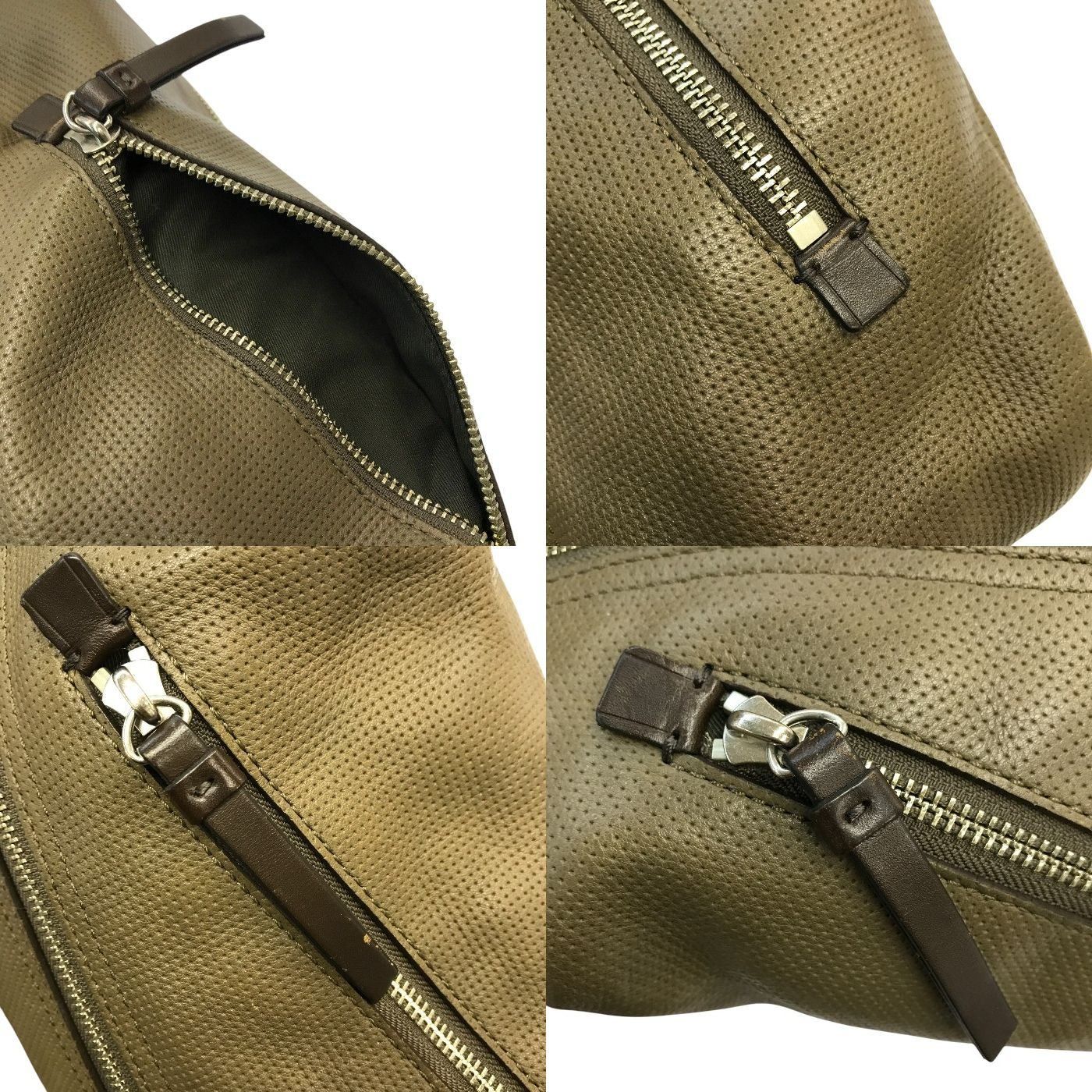 COACH コーチ トンプソン ボディバッグ メンズ パンチング レザー