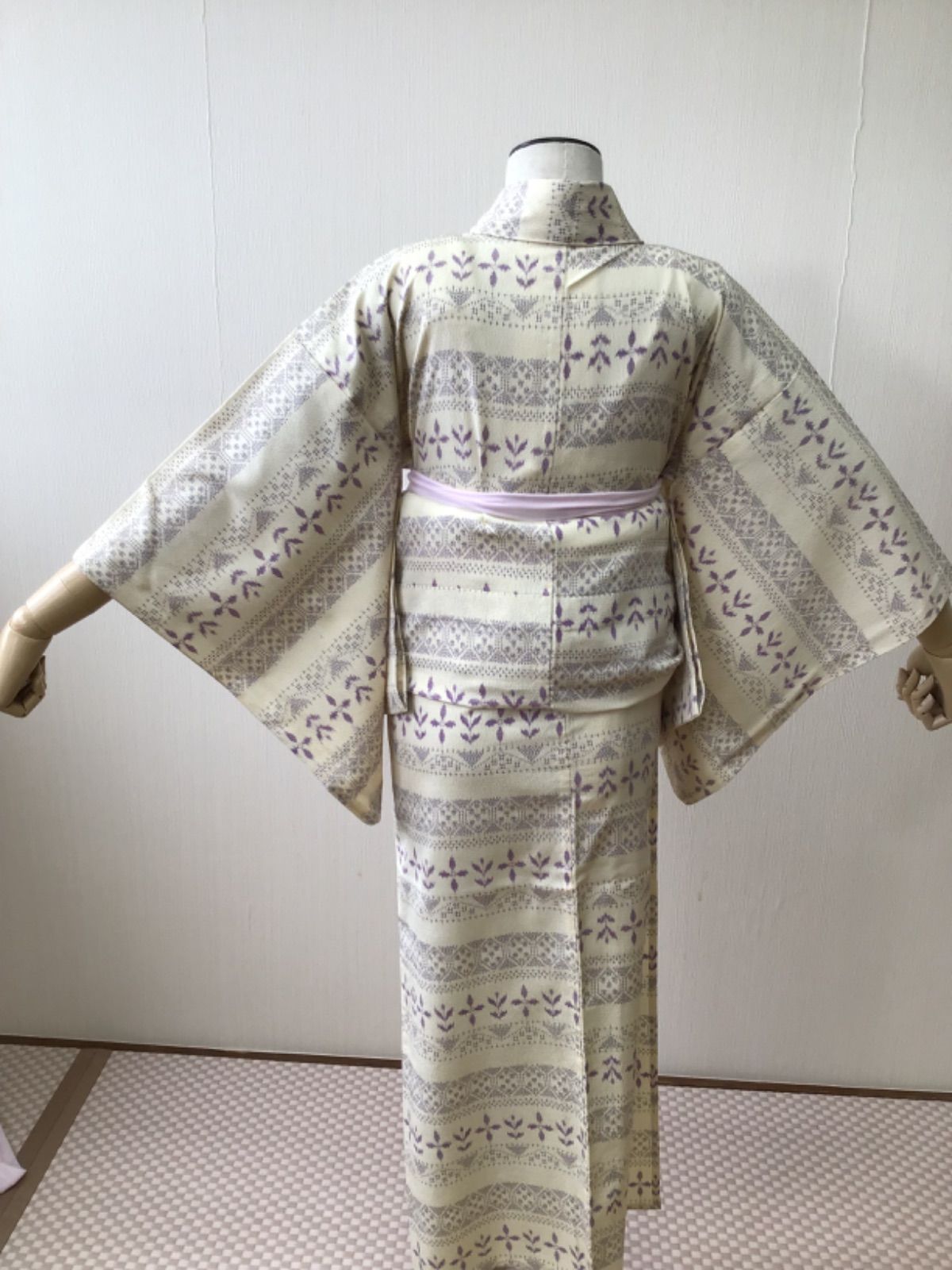 紬　お召し　単衣着物 単衣 お召し 着物 紬 t-111 - メルカリ