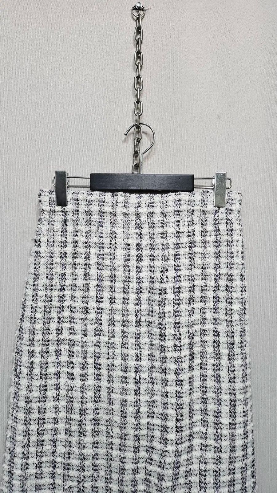 システム ウエスト後ろゴム ツイードスカート 20年商品 - 後ろジッパー