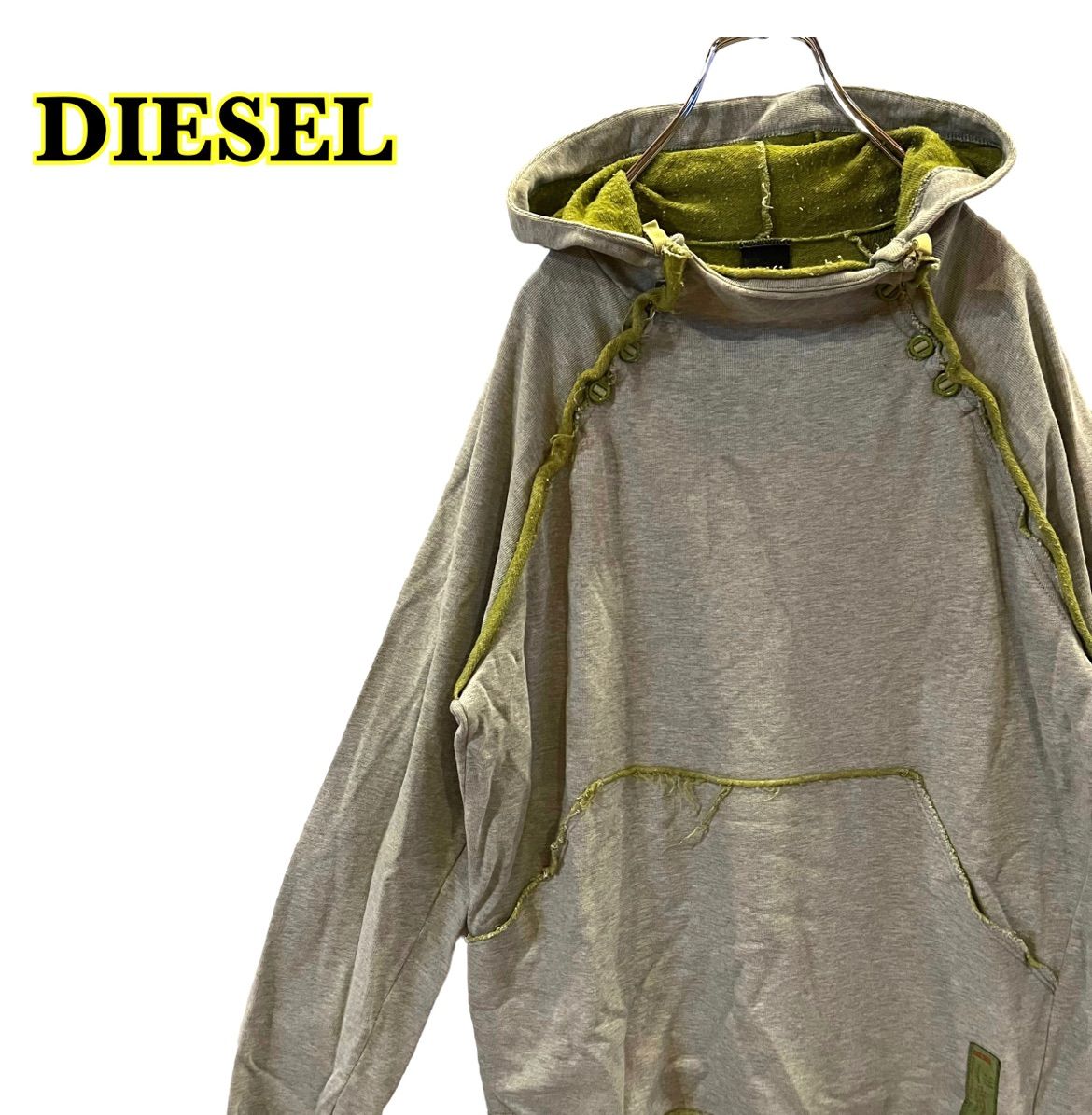 未使用品】DIESEL ディーゼル ダメージ加工 プルオーバー パーカー