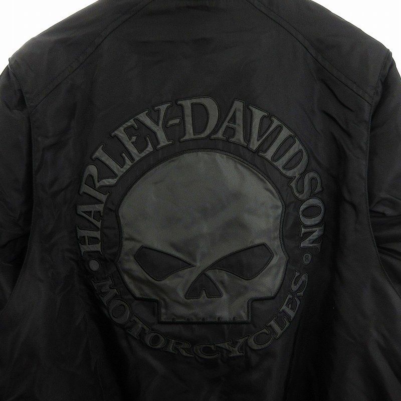 【美品】HARLEY-DAVIDSON スカル ナイロン ジャケット XL HARLEY-DAVIDSON バイカージャケット ナイロン スカル XL 【公式通販】
