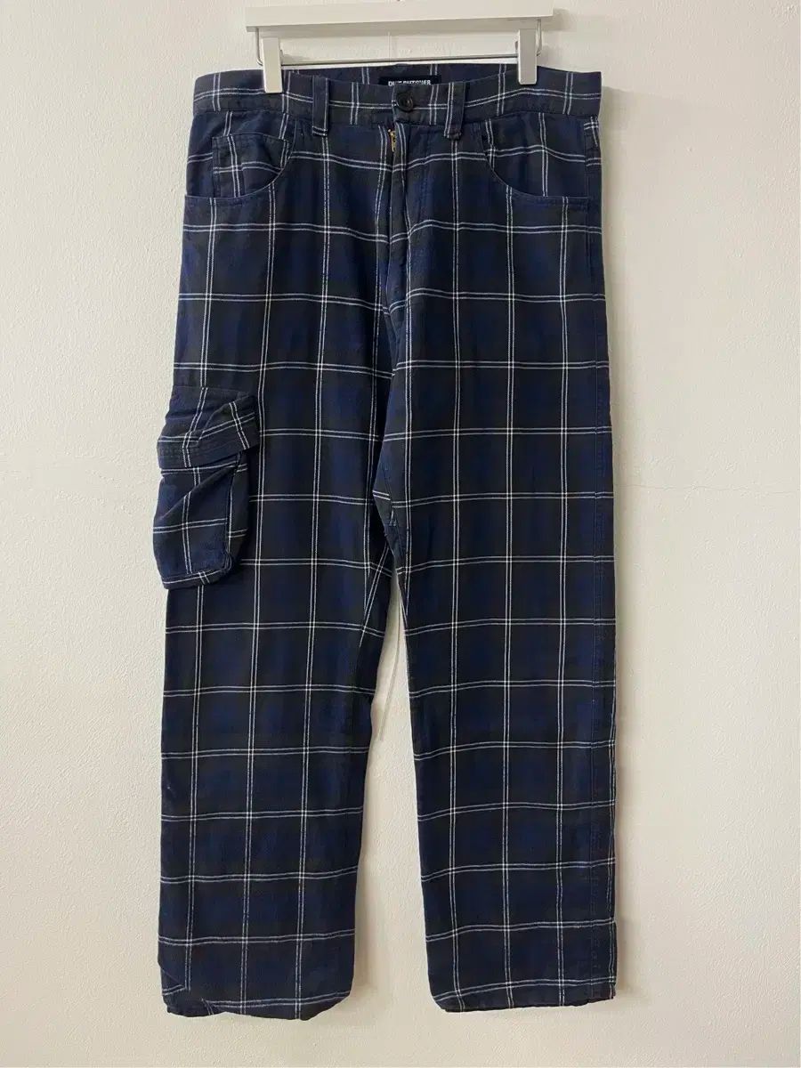 ダイエット ブッチャー スリム スキン サイド ポケット チェック パンツ