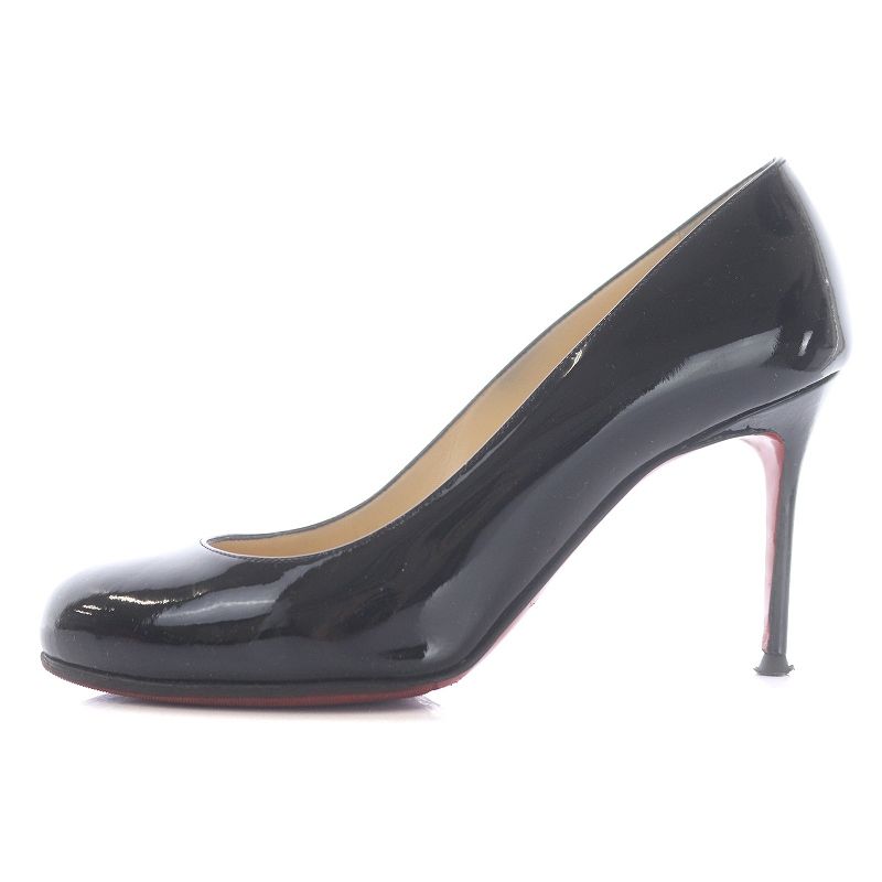 クリスチャンルブタン Christian louboutin FIFI PATENT パンプス アーモンドトゥ ピンヒール ハイヒール エナメル  34.5 21.5cm 黒 ブラック /SI2 - メルカリ