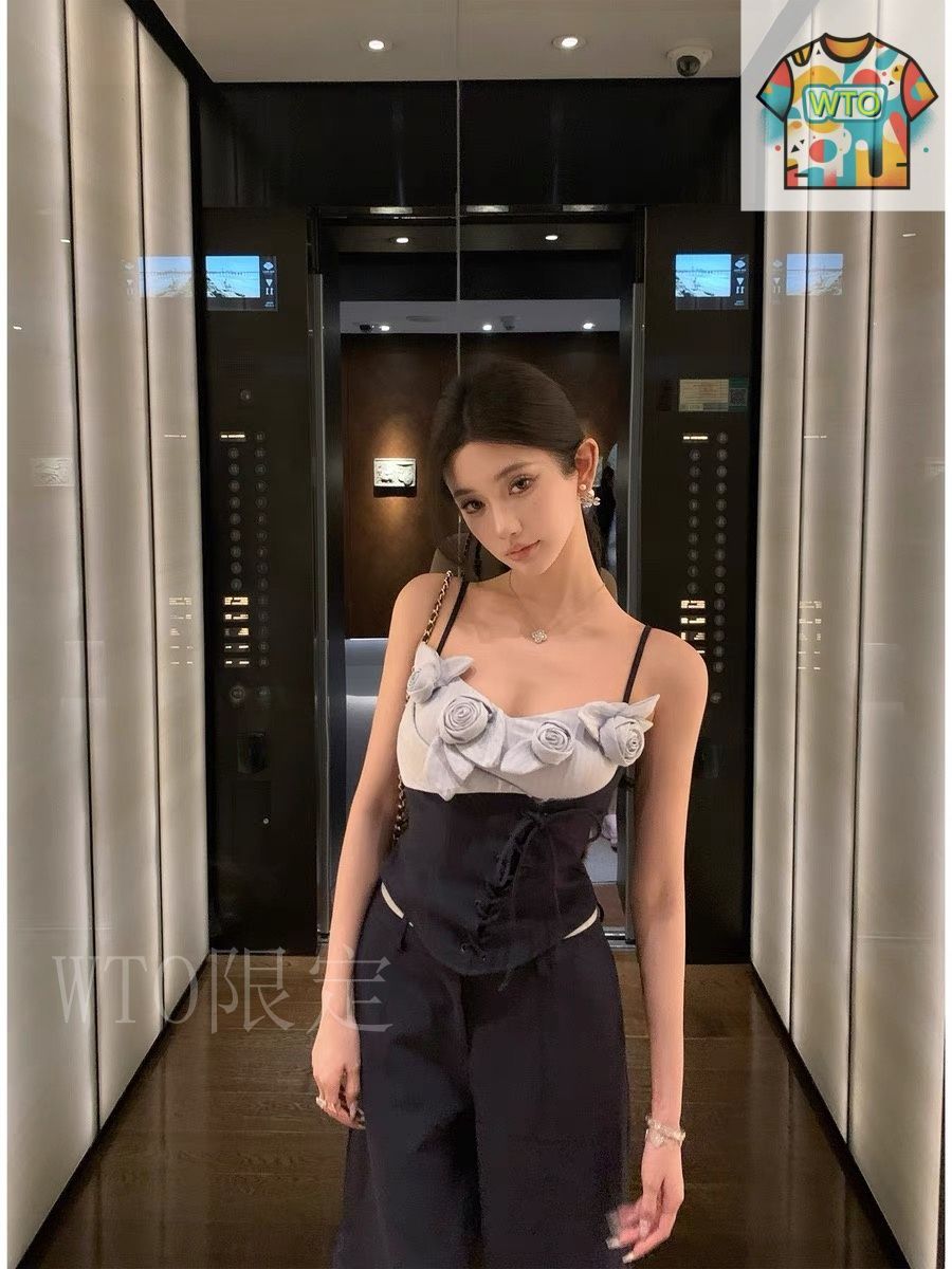 今日特価】Miu Miu 25SS 立体フラワー カミソールセット-1