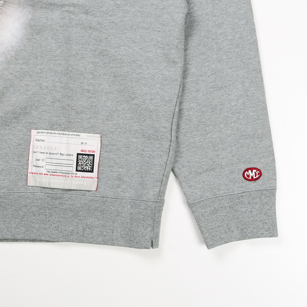 【Maison MIHARA YASUHIRO/メゾン ミハラヤスヒロ】Cat Printed Sweatshirt - GRAY / プルオーバー スウェット / A13PO662【送料無料】