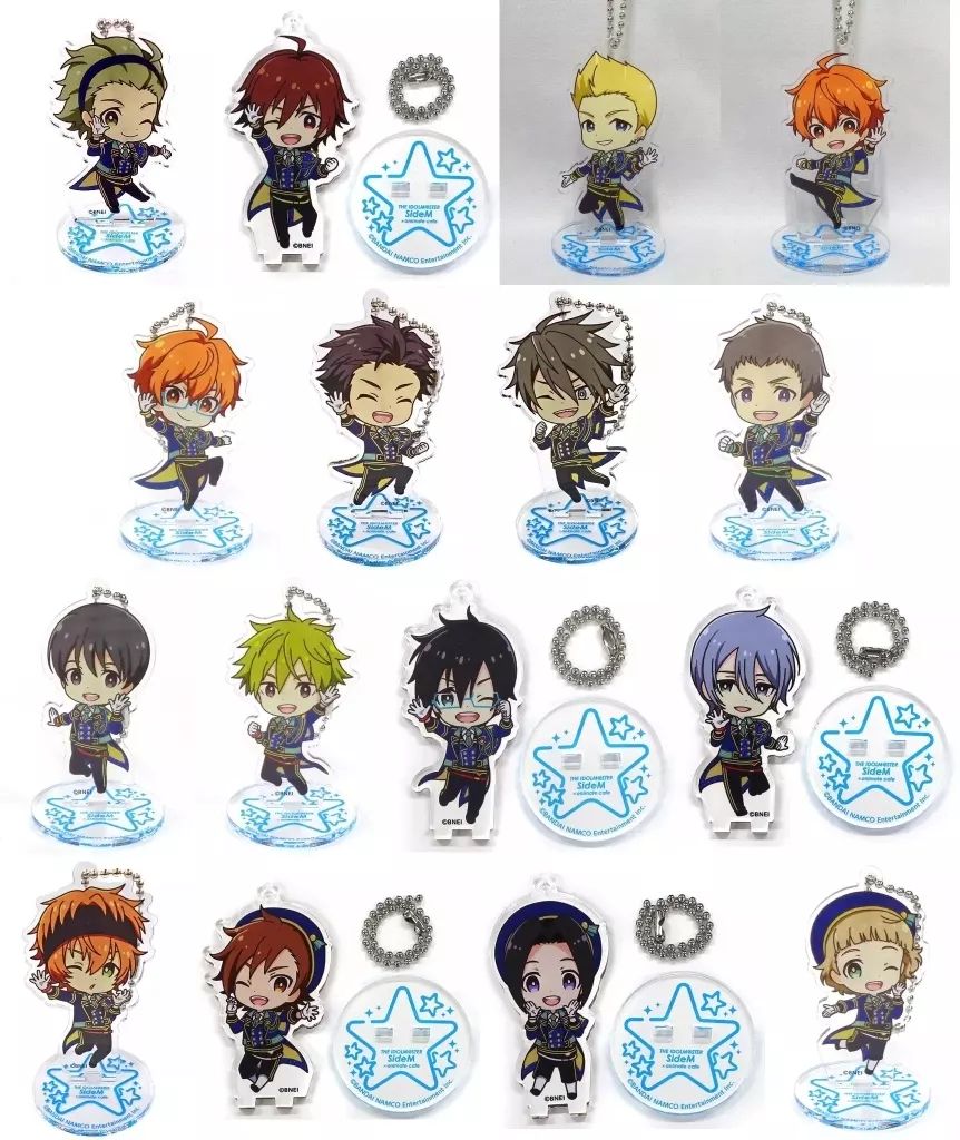 キーホルダー マスコット キャラクター 全16種セット アイドルマスター SideM×animatecafe トレーディングアクリルスタンドキーホルダー 5th Anniversary ver. Cグループ