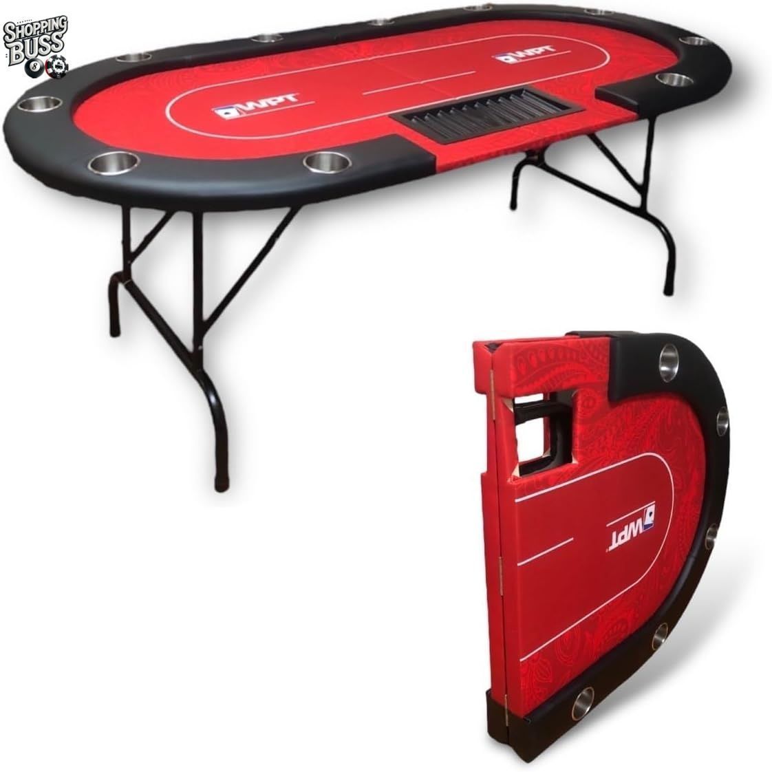 新品*ポーカーテーブル10人対応カジノ チップラック ドリンクホルダー