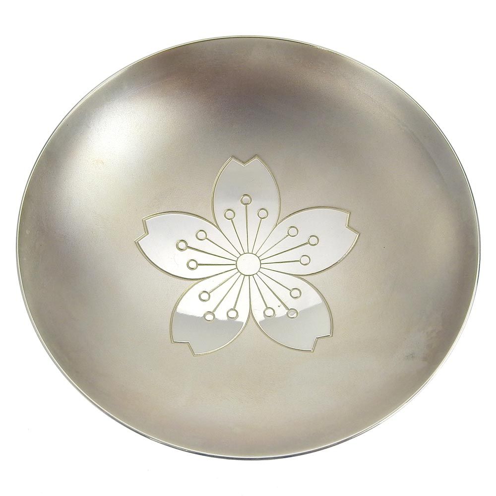 本物保証】 箱付 超美品 銀杯 シルバー1000 純銀 桜 盃 コップ 45.9g