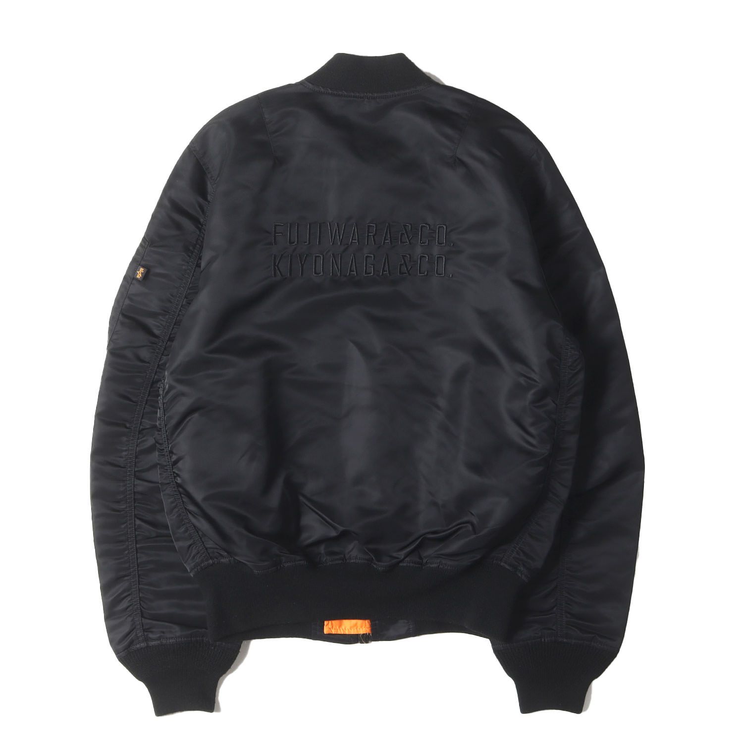KIYONAGA＆CO × fragment ALPHA MA-1 ブラック KIYONAGA&CO. (キヨナガ&コー) ×FUJIWARA&CO. ×ALPHA