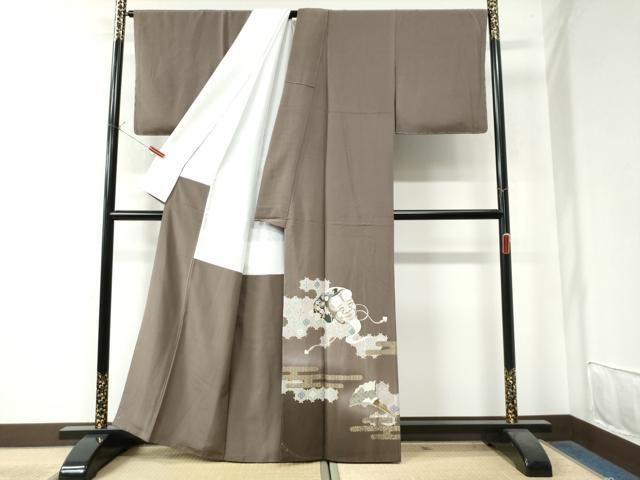 平和屋着物●豪華色留袖 作家物 能面 エ霞亀甲扇花文 暈し染め 正絹 ♥ CAAW8244yc