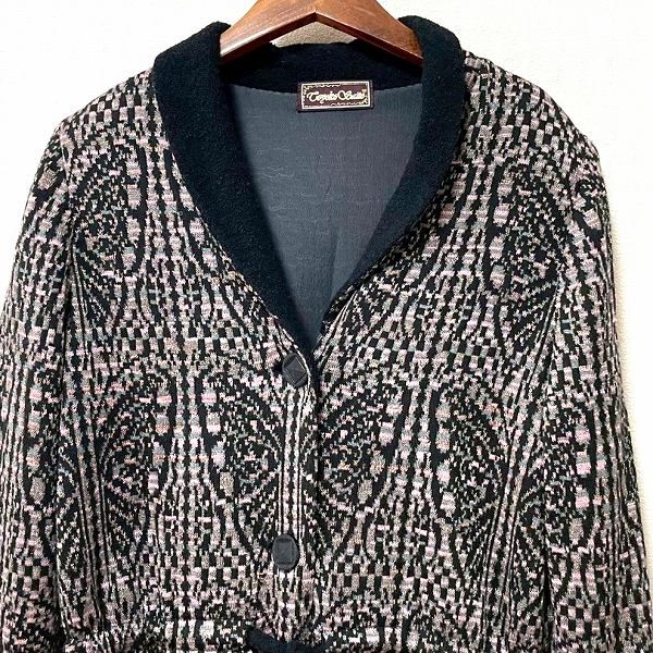 wnc サイトウトヨコ 斉藤都世子 セットアップ パンツスーツ 黒 ピンク系 グレー ニット 総柄 レディース 967094 MAAHADDERANG_COM