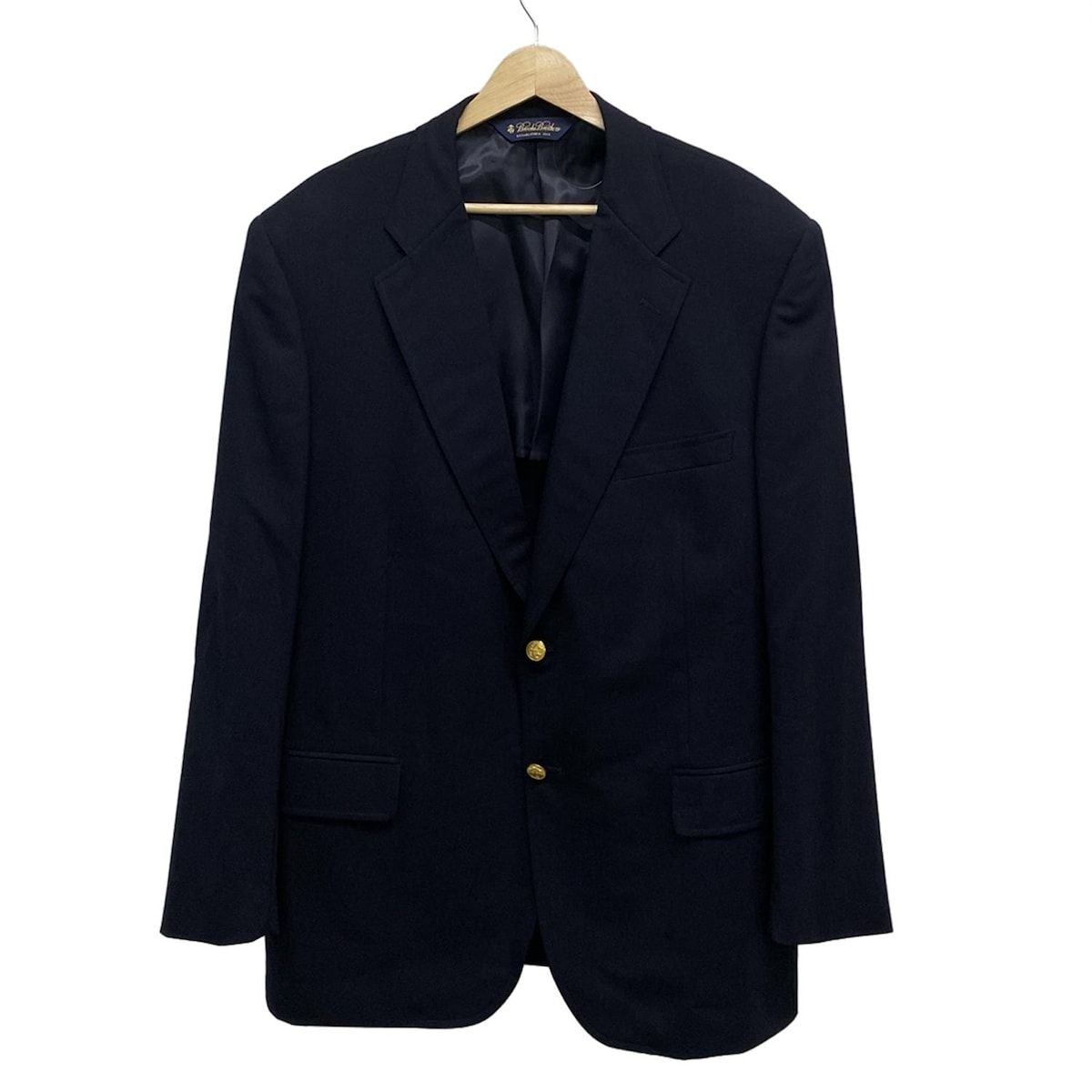 BrooksBrothers ブルックスブラザーズ ジャケット サイズ42REG メンズ - ダークネイビー 長袖|春|夏|肩パット|ネーム刺繍