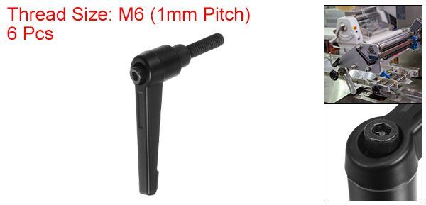 uxcell 調整可能なクランプレバーハンドル M6 x 16 mm オスネジ
