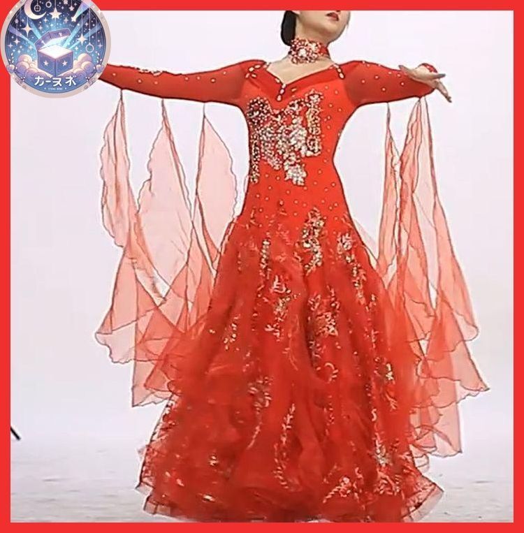新色 社交ダンスドレス モダンダンス 華やか キラキラ オーダーメイド