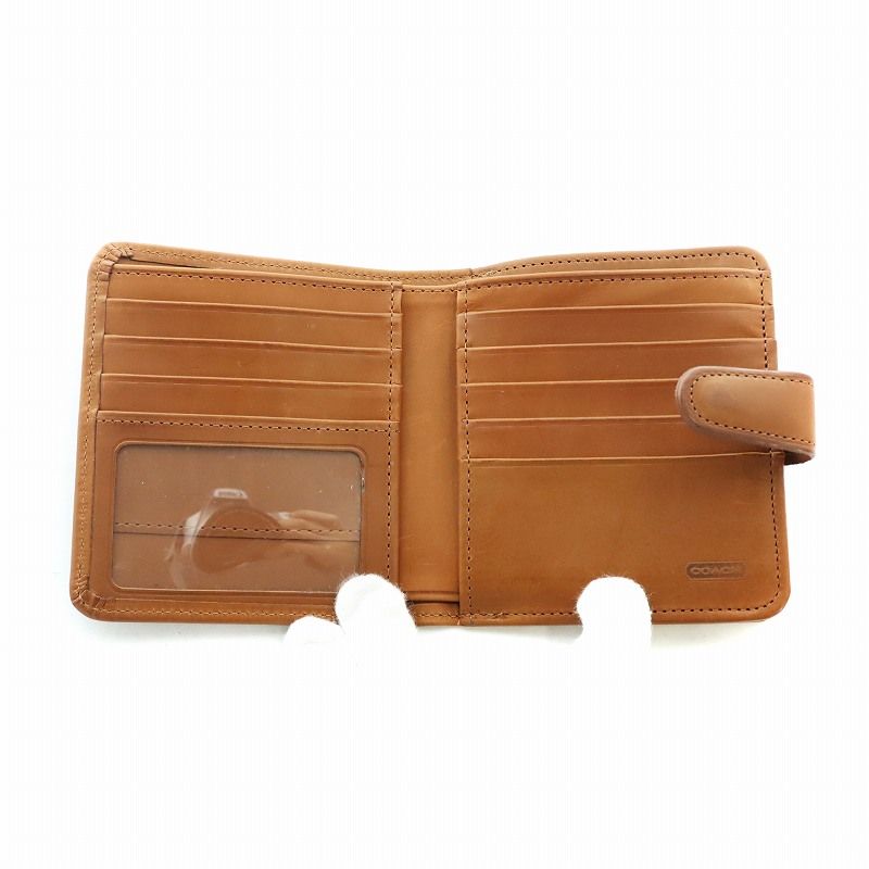 コーチ COACH オールドコーチ 二つ折り財布 ウォレット レザー がま口  