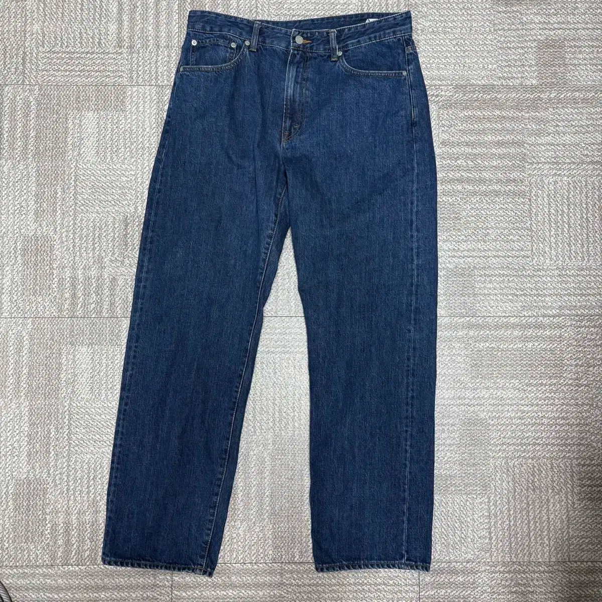 カーキ セルビッジ 5pocket jean デニム インディゴブルー ラージ
