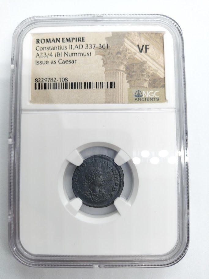 NGC VF AD337-361年 ローマ帝国 コンスタンティウス2世 NGC VF AD337-361年 ローマ帝国 コンスタンティウス2世 AE3/4