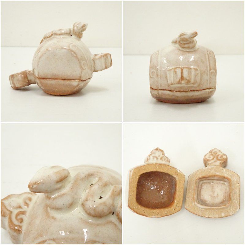 萩焼き巳の香合 萩焼 大和萬山窯造 干支巳香合（共箱） 茶道具 茶道 香道 香道具