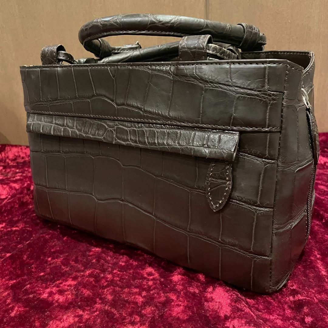 高級 crocodile クロコダイル マットクロコ リアルクロコ ワニ革