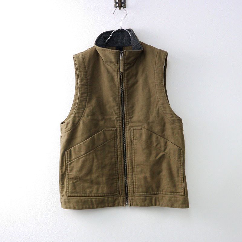 2021AW エムエイチエル MHL マーガレットハウエル MARGARET HOWELL DRY COTTON MOLESKIN スタンド ベスト M 2400014332827
