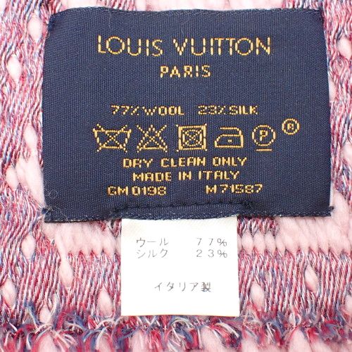 LOUIS VUITTON(ルイ・ヴィトン) モノグラム エシャルプ ロゴマニア アラフォリ マフラー アパレル ファッション小物 ハート リップ  ウール シルク ピンク桃 レッド赤 M71587 レディース 40802075385【中古】【アラモード】