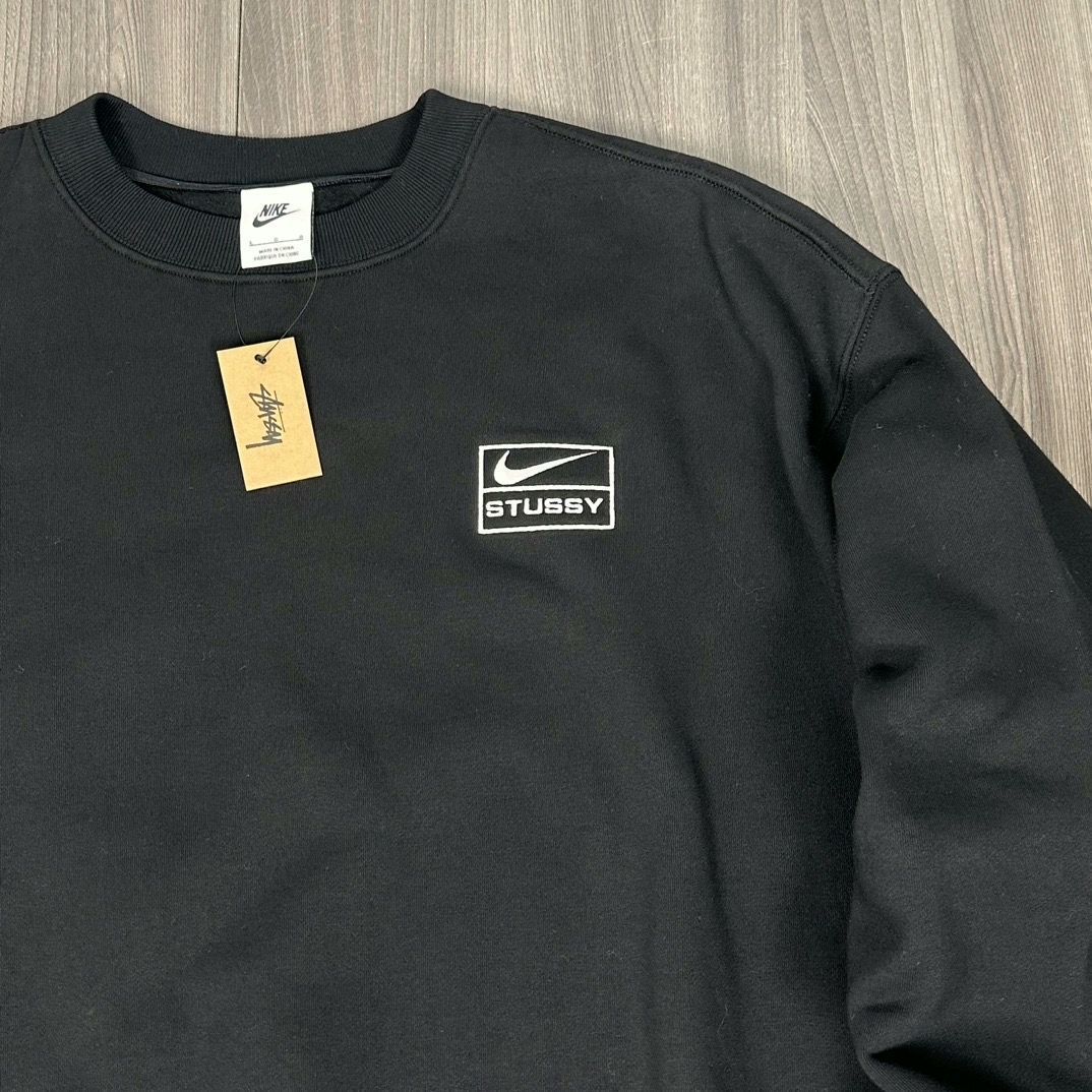 新品 特価値 stussy nike 刺繍 スウェットセットアップ ブラック 
