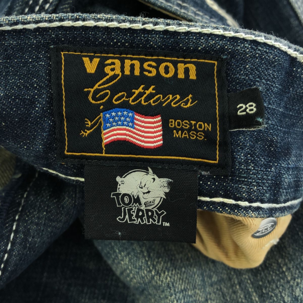 VANSON バンソン トムとジェリー デニムパンツ ジーンズ サイズW28 