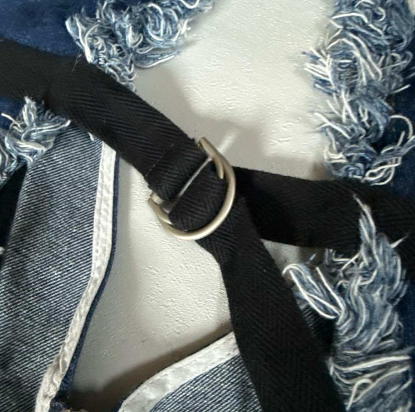 フロントジップデニムジャンパースカート