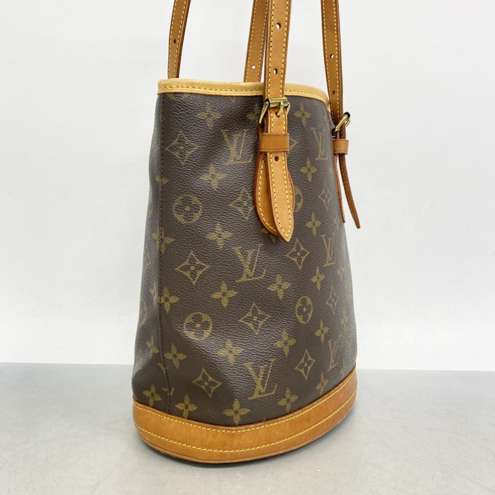 ルイ ヴィトン Louis Vuitton ルイ ヴィトン トートバッグ モノグラム バケットPM M42238 ブラウンレディース