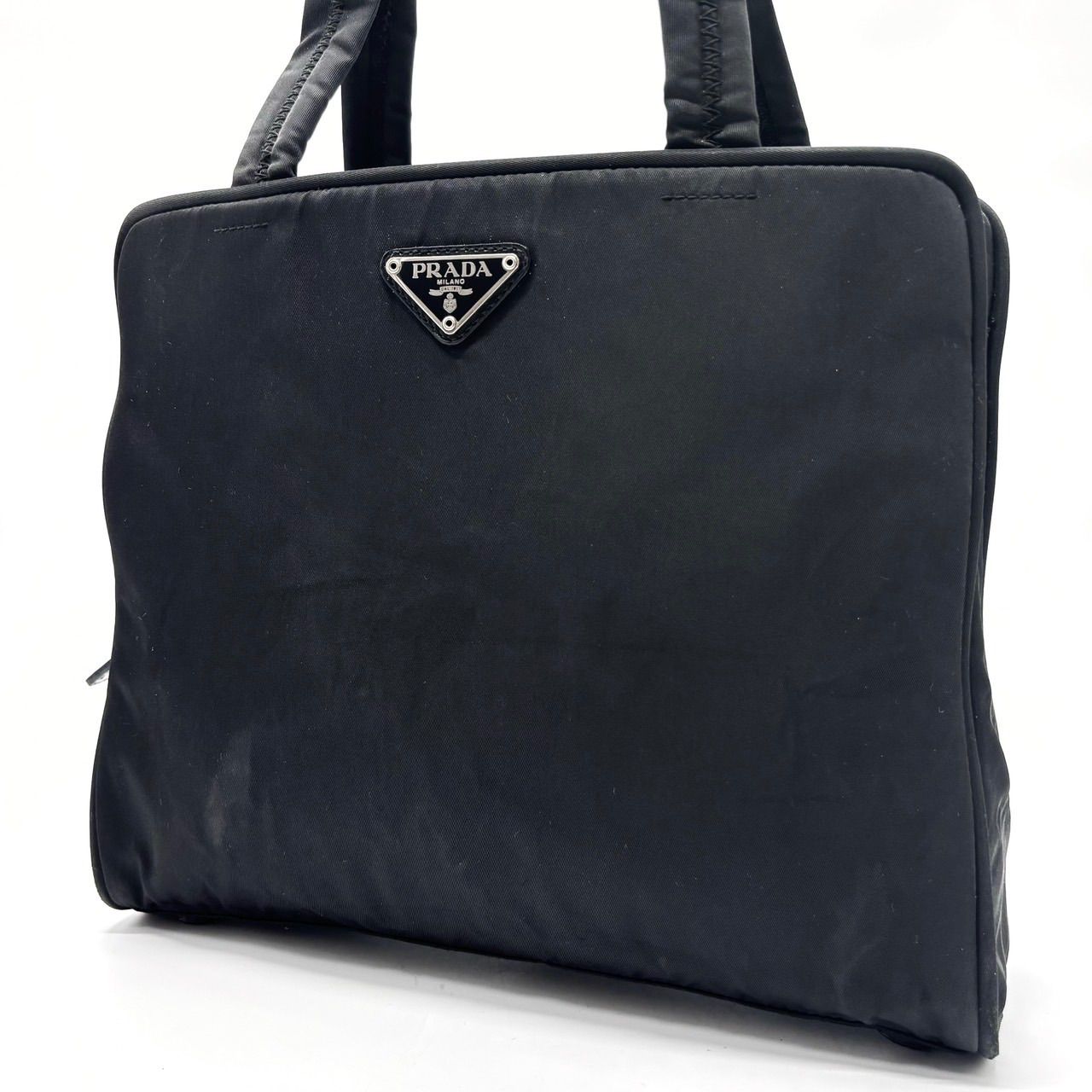 ✨格安✨ PRADA プラダ トートバッグ ハンドバッグ 三角ロゴプレート 